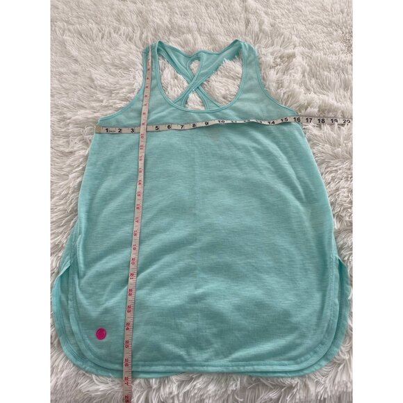 LILLY PULITIZER Luxletic Aqua Sleeveless Racerback Tank Top With Keyhole Design - Picture 5 of 8